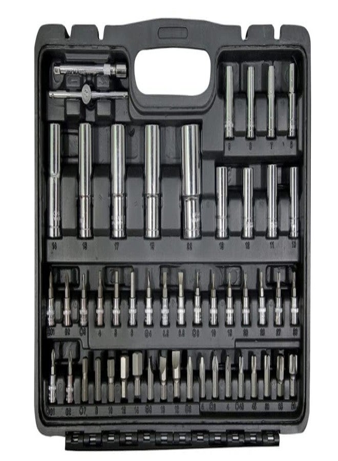 HELLARO 108 In 1 Tool Kit Ratchet Sets 1/2" 1/4" Socket Wrenches Set Screwdriver Mechanics Tools - Hex - Image 2